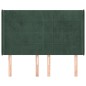 vidaXL Cabecero con orejas de terciopelo verde oscuro 147x16x118/128cm