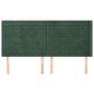 vidaXL Cabecero con orejas de terciopelo verde oscuro 183x16x118/128cm vidaXL Cabecero con orejas de terciopelo verde oscuro 183x16x118/128cm