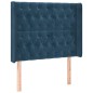 vidaXL Cabecero con orejas de terciopelo azul oscuro 93x16x118/128 cm vidaXL Cabecero con orejas de terciopelo azul oscuro 93x16x118/128 cm