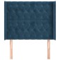 vidaXL Cabecero con orejas de terciopelo azul oscuro 93x16x118/128 cm vidaXL Cabecero con orejas de terciopelo azul oscuro 93x16x118/128 cm