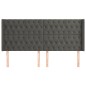 vidaXL Cabecero con orejas de terciopelo gris oscuro 183x16x118/128 cm vidaXL Cabecero con orejas de terciopelo gris oscuro 183x16x118/128 cm