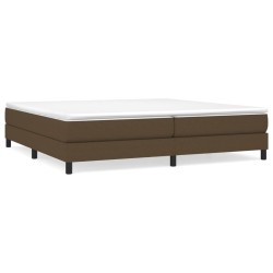 vidaXL Estructura de cama box spring tela marrón oscuro 200x200 cm