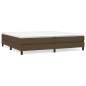 vidaXL Estructura de cama box spring tela marrón oscuro 200x200 cm vidaXL Estructura de cama box spring tela marrón oscuro 200x200 cm