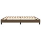 vidaXL Estructura de cama box spring tela marrón oscuro 200x200 cm vidaXL Estructura de cama box spring tela marrón oscuro 200x200 cm