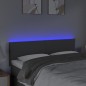 vidaXL Cabecero con LED de tela gris oscuro 144x5x78/88 cm vidaXL Cabecero con LED de tela gris oscuro 144x5x78/88 cm