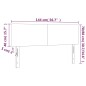 vidaXL Cabecero con LED de tela marrón oscuro 144x5x78/88 cm