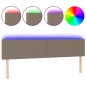 vidaXL Cabecero con LED de tela gris taupe 180x5x78/88 cm vidaXL Cabecero con LED de tela gris taupe 180x5x78/88 cm