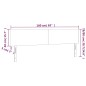 vidaXL Cabecero con LED de terciopelo marrón oscuro 160x5x78/88 cm