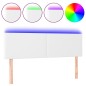 vidaXL Cabecero con LED cuero sintético blanco 144x5x78/88 cm vidaXL Cabecero con LED cuero sintético blanco 144x5x78/88 cm