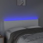 vidaXL Cabecero con LED cuero sintético blanco 144x5x78/88 cm vidaXL Cabecero con LED cuero sintético blanco 144x5x78/88 cm