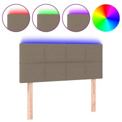 vidaXL Cabecero con LED de tela gris taupe 90x5x78/88 cm