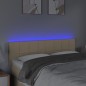 vidaXL Cabecero con LED de tela color crema 144x5x78/88 cm vidaXL Cabecero con LED de tela color crema 144x5x78/88 cm