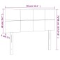 vidaXL Cabecero con LED de terciopelo gris claro 90x5x78/88 cm