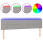 vidaXL Cabecero con LED de tela gris claro 200x5x78/88 cm vidaXL Cabecero con LED de tela gris claro 200x5x78/88 cm