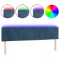 vidaXL Cabecero con LED de terciopelo azul oscuro 180x5x78/88 cm vidaXL Cabecero con LED de terciopelo azul oscuro 180x5x78/88 cm