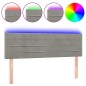 vidaXL Cabecero con LED de terciopelo gris claro 144x5x78/88 cm vidaXL Cabecero con LED de terciopelo gris claro 144x5x78/88 cm