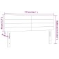 vidaXL Cabecero con LED de terciopelo negro 144x5x78/88 cm vidaXL Cabecero con LED de terciopelo negro 144x5x78/88 cm