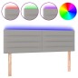 vidaXL Cabecero con LED de tela gris claro 144x5x78/88 cm vidaXL Cabecero con LED de tela gris claro 144x5x78/88 cm