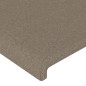 vidaXL Cabecero con luces LED tela gris taupe 144x5x118/128 cm