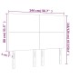 vidaXL Cabecero con luces LED tela gris taupe 144x5x118/128 cm
