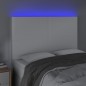 vidaXL Cabecero con luces LED cuero sintético blanco 144x5x118/128 cm vidaXL Cabecero con luces LED cuero sintético blanco 144x5x118/128 cm