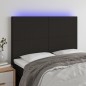 vidaXL Cabecero con luces LED tela negro 144x5x118/128 cm vidaXL Cabecero con luces LED tela negro 144x5x118/128 cm