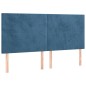 vidaXL Cabecero con luces LED terciopelo azul oscuro 160x5x118/128 cm vidaXL Cabecero con luces LED terciopelo azul oscuro 160x5x118/128 cm