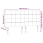 vidaXL Cabecero con luces LED tela azul 160x5x118/128 cm vidaXL Cabecero con luces LED tela azul 160x5x118/128 cm