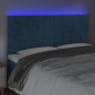 vidaXL Cabecero con luces LED terciopelo azul oscuro 180x5x118/128 cm vidaXL Cabecero con luces LED terciopelo azul oscuro 180x5x118/128 cm
