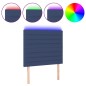 vidaXL Cabecero con luces LED tela azul 90x5x118/128 cm vidaXL Cabecero con luces LED tela azul 90x5x118/128 cm
