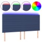 vidaXL Cabecero con luces LED tela azul 180x5x118/128 cm vidaXL Cabecero con luces LED tela azul 180x5x118/128 cm