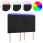 vidaXL Cabecero con luces LED terciopelo negro 144x5x118/128 cm vidaXL Cabecero con luces LED terciopelo negro 144x5x118/128 cm