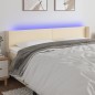 vidaXL Cabecero con LED de tela crema 163x16x78/88 cm vidaXL Cabecero con LED de tela crema 163x16x78/88 cm