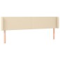 vidaXL Cabecero con LED de tela crema 163x16x78/88 cm vidaXL Cabecero con LED de tela crema 163x16x78/88 cm