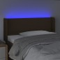 vidaXL Cabecero con LED de tela marrón oscuro 83x16x78/88 cm vidaXL Cabecero con LED de tela marrón oscuro 83x16x78/88 cm