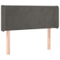 vidaXL Cabecero con LED de terciopelo gris oscuro 103x16x78/88 cm vidaXL Cabecero con LED de terciopelo gris oscuro 103x16x78/88 cm