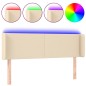 vidaXL Cabecero con LED de tela crema 147x16x78/88 cm vidaXL Cabecero con LED de tela crema 147x16x78/88 cm