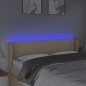 vidaXL Cabecero con LED de tela crema 147x16x78/88 cm vidaXL Cabecero con LED de tela crema 147x16x78/88 cm