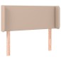 vidaXL Cabecero con LED cuero sintético capuchino 103x16x78/88 cm