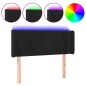 vidaXL Cabecero con LED de terciopelo negro 83x16x78/88 cm vidaXL Cabecero con LED de terciopelo negro 83x16x78/88 cm