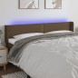 vidaXL Cabecero con LED de tela marrón oscuro 203x16x78/88 cm vidaXL Cabecero con LED de tela marrón oscuro 203x16x78/88 cm