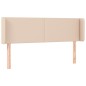 vidaXL Cabecero con LED cuero sintético capuchino 147x16x78/88 cm vidaXL Cabecero con LED cuero sintético capuchino 147x16x78/88 cm