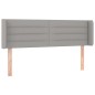 vidaXL Cabecero con LED de tela gris claro 147x16x78/88 cm