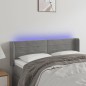 vidaXL Cabecero con LED de terciopelo gris claro 147x16x78/88 cm vidaXL Cabecero con LED de terciopelo gris claro 147x16x78/88 cm