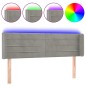 vidaXL Cabecero con LED de terciopelo gris claro 147x16x78/88 cm vidaXL Cabecero con LED de terciopelo gris claro 147x16x78/88 cm
