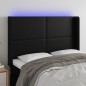 vidaXL Cabecero con LED cuero sintético negro 147x16x118/128 cm vidaXL Cabecero con LED cuero sintético negro 147x16x118/128 cm