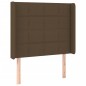 vidaXL Cabecero con LED de tela marrón oscuro 103x16x118/128 cm vidaXL Cabecero con LED de tela marrón oscuro 103x16x118/128 cm