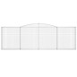 vidaXL Cestas de gaviones 5 uds forma de arco hierro 400x30x120/140 cm vidaXL Cestas de gaviones 5 uds forma de arco hierro 400x30x120/140 cm