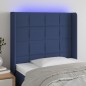 vidaXL Cabecero con LED de tela azul 93x16x118/128 cm vidaXL Cabecero con LED de tela azul 93x16x118/128 cm