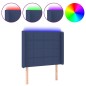 vidaXL Cabecero con LED de tela azul 93x16x118/128 cm vidaXL Cabecero con LED de tela azul 93x16x118/128 cm